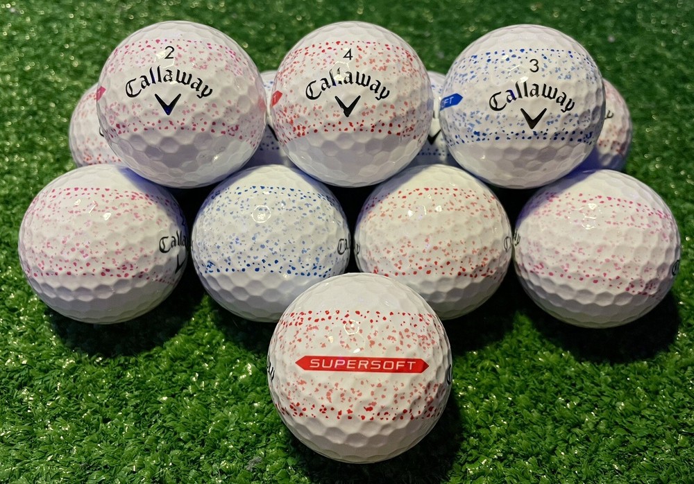 Callaway Supersoft Splatter 360 -- 1 Dozen (12) -- AAAAA (5A) Mint Golf Balls
