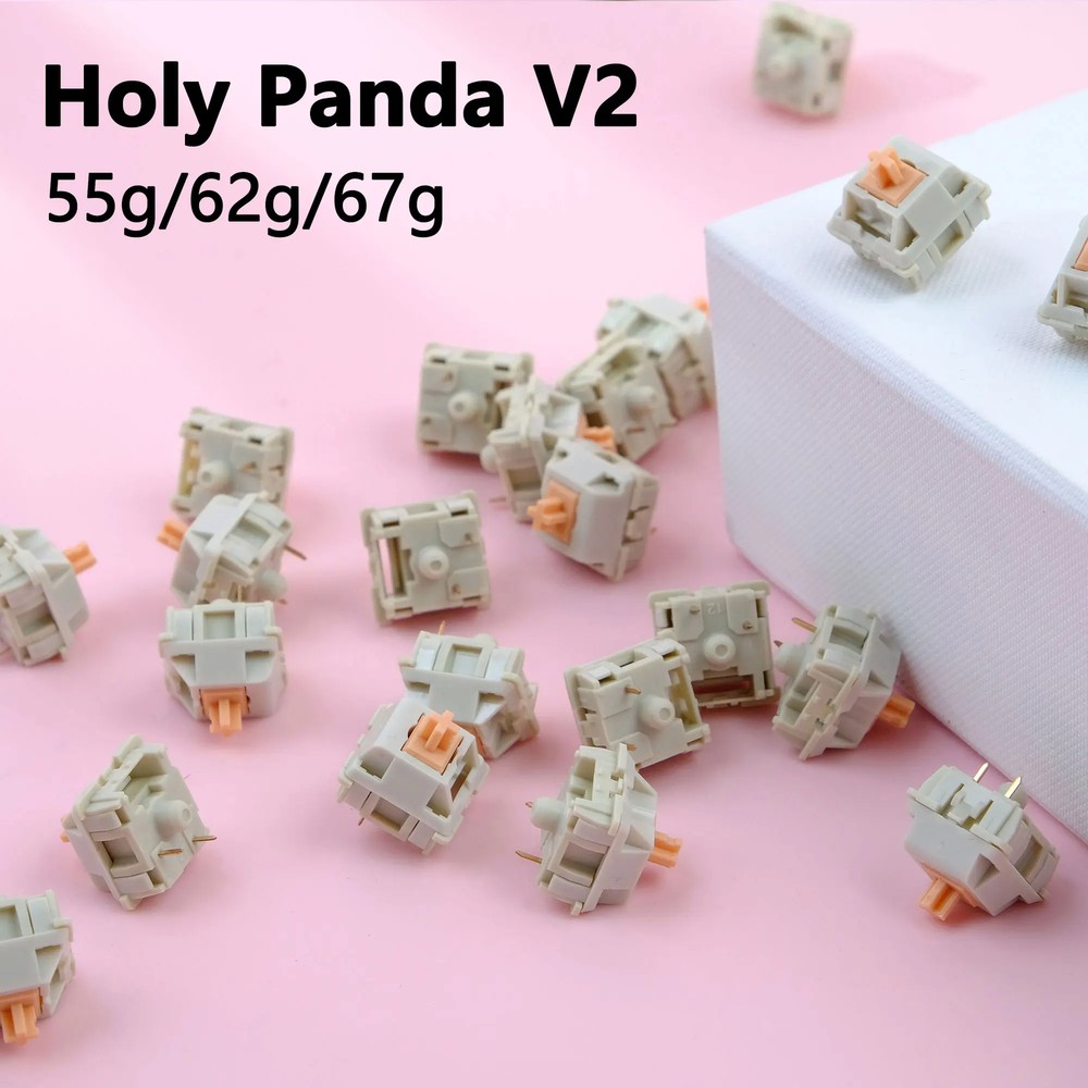 V2 Tactile Switch Options 55g 62g 67g with POM Material for Mechanical Keyboard DIY Projects and 3-Pin Compatibility