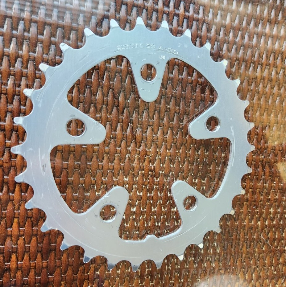 Vintage Shimano  30t  Chainring  74 BCD SG A-30 9S CD1 30 Tooth Alloy Triple A2