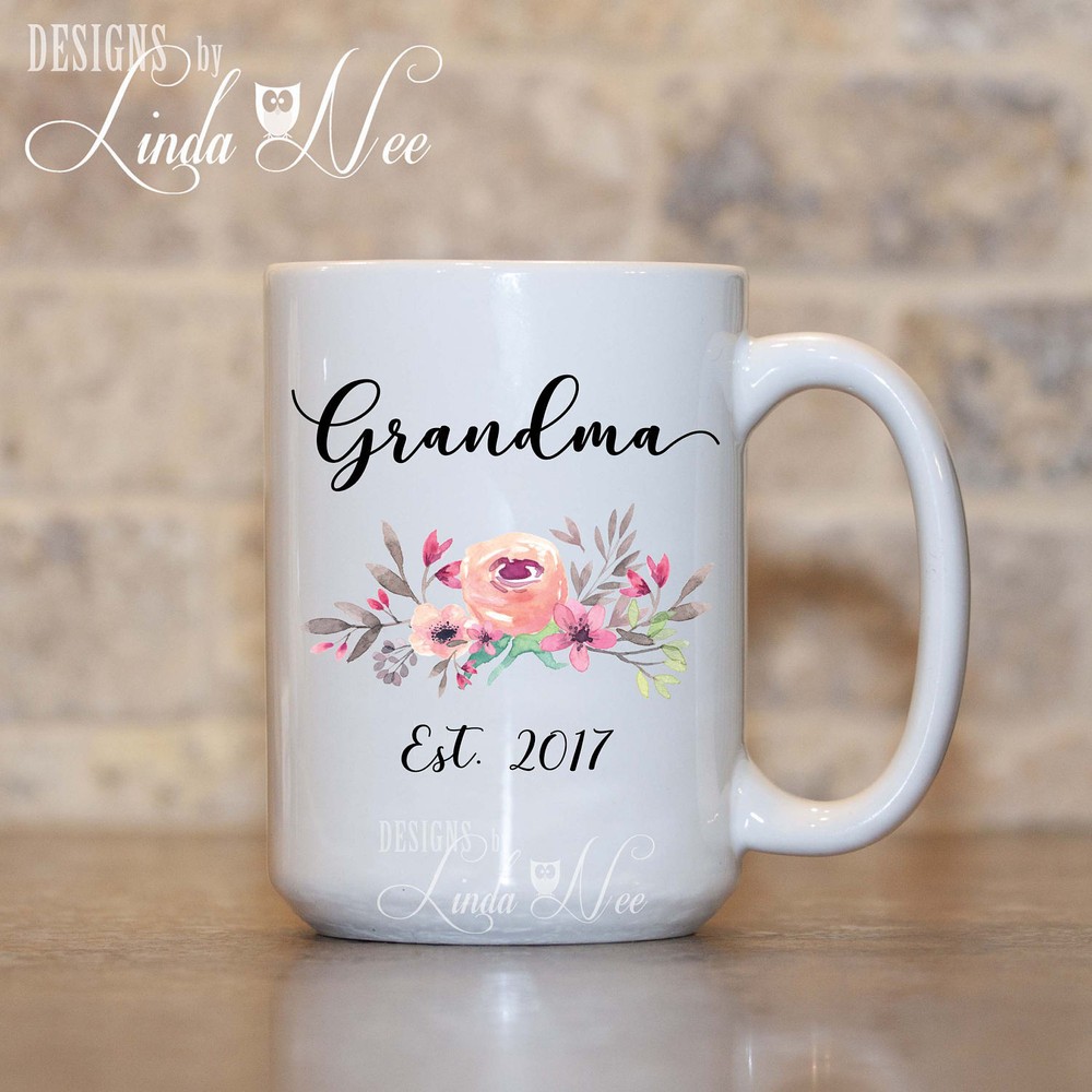 Grandma Gift. Grandma Mug Grandma Est Mug Baby Reveal Mug Pregnancy Announcement