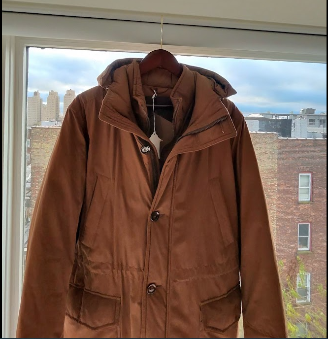New w Tags, Men's Goose Down Parka- Moorer Verona $2350!!  - Brown, Size Large