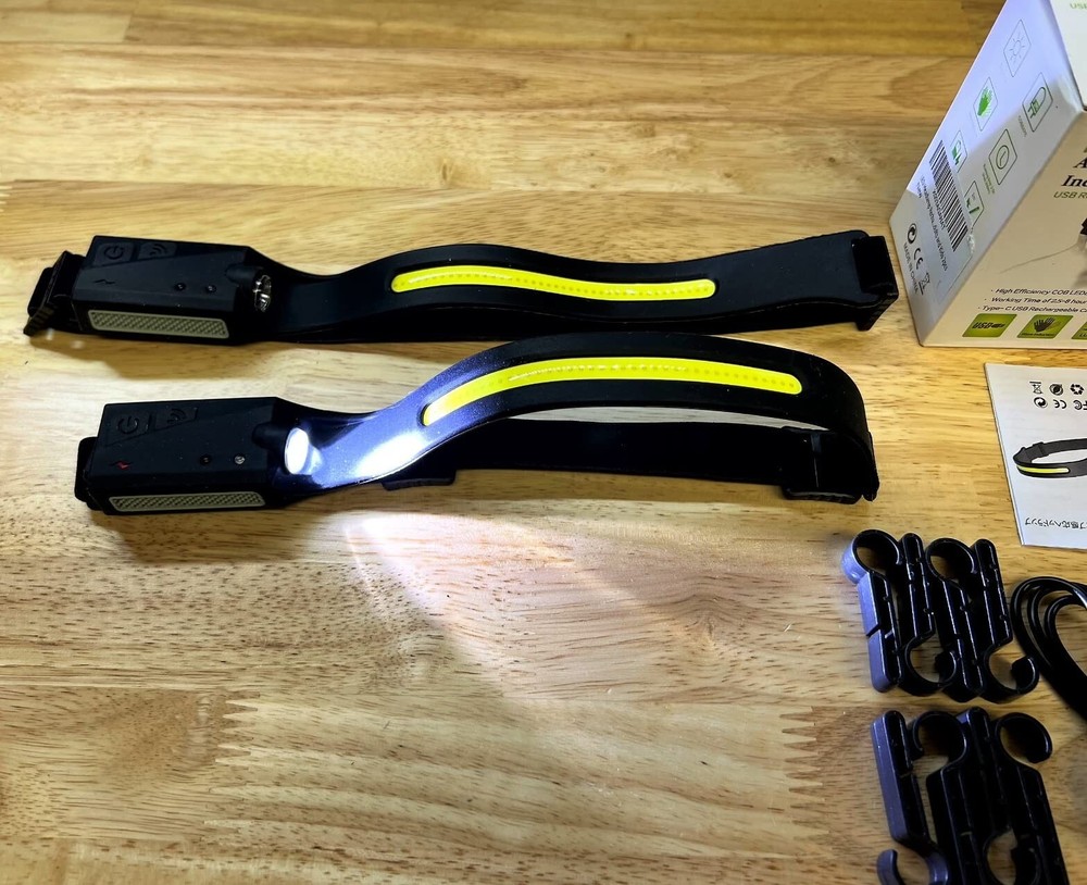 Headlamp Rechargeable - 2 Pack Othemo230 Led Headlamp, 230° Wide Beam with Mo...