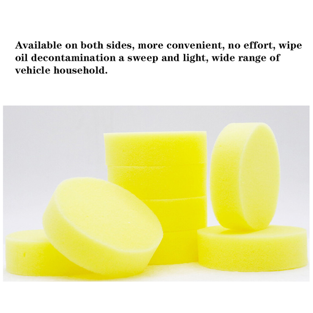 2 Pcs Yellow Hair Bow Cutie Cleaning Sponge Brush for Waxing