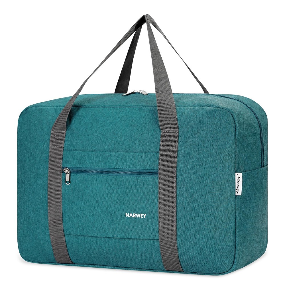 Personal Item Bag 18x14x8 Foldable Travel Duffel Tote Teal for Spirit Airlines