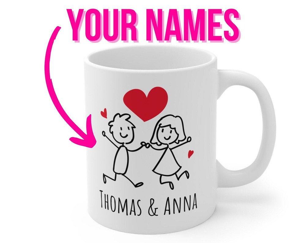Cute Custom Couple Mug Personalized Couples Coffee Cup Couple Mug Valentines
