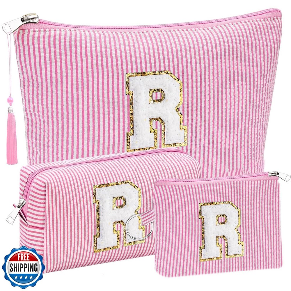 Travel Cosmetic Makeup Pouch Set with 3pcs Stone Design for Purse