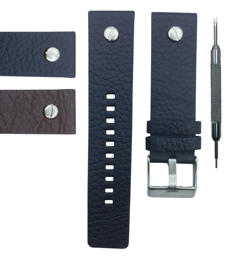 WBco Fits for Diesel Daddy Series Genuine Leather Watch Band Strap w/ Tool