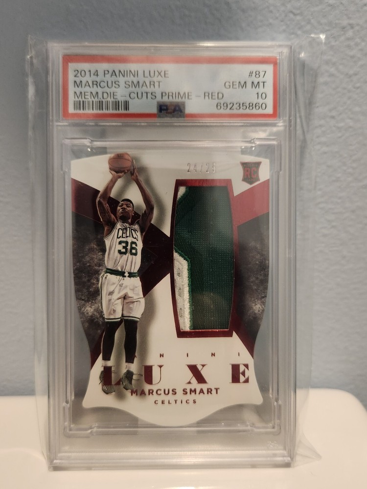 2014 PANNI Luxe MARCUS SMART ROOKIE GEM 10 GAME-WORN JERSEY