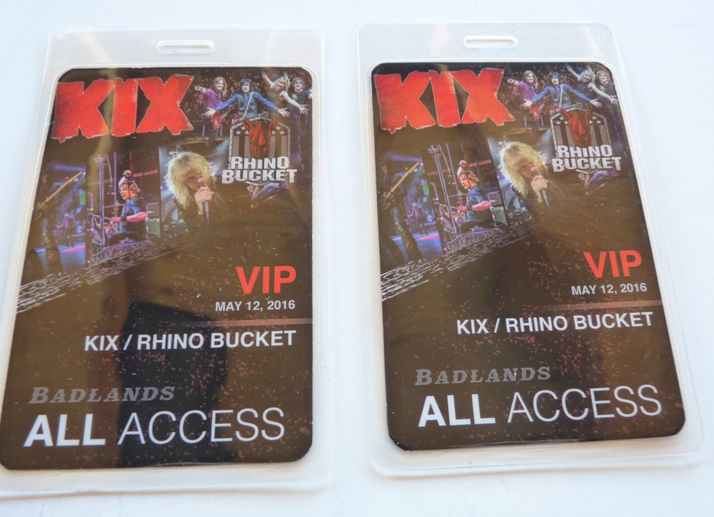KIX Badlands 2016 All Access VIP Concert Tour Laminate Backstage Pass D17