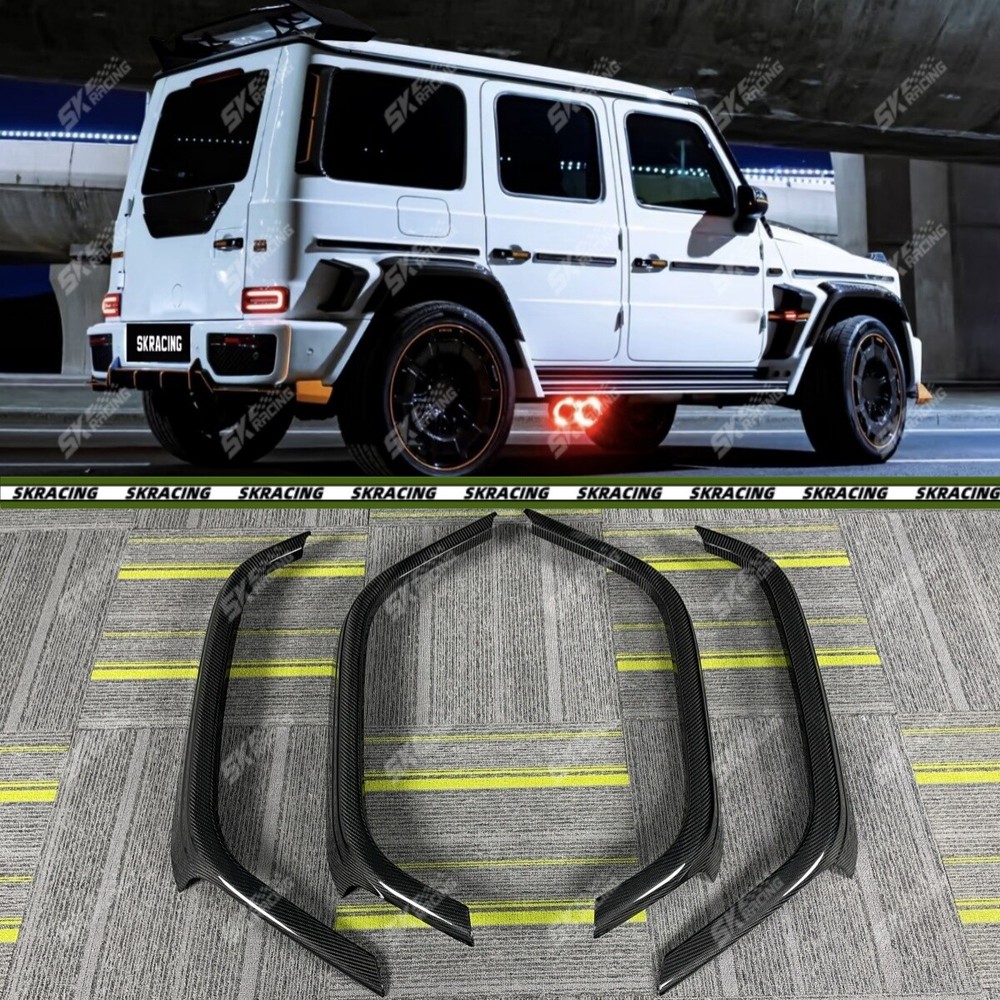 Dry Carbon Fiber Fender Flare Upgrade G900 Style Rocket Fits Benz G63 G550 W464
