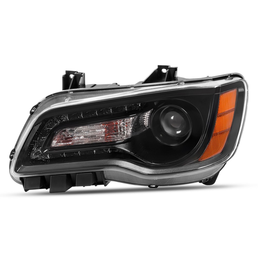 New Left Side Black Projector Headlight For Chrysler 300 2011-2023 Halogen+LED