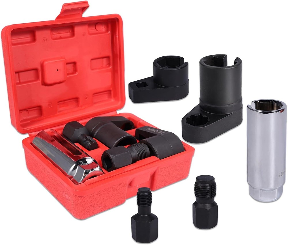 5-Piece Forged O2 Sensor Socket and Thread Chaser Automotive Tool Set