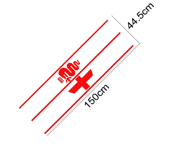 For Alfa Romeo full series roof stickers front pull-up car stickers RED