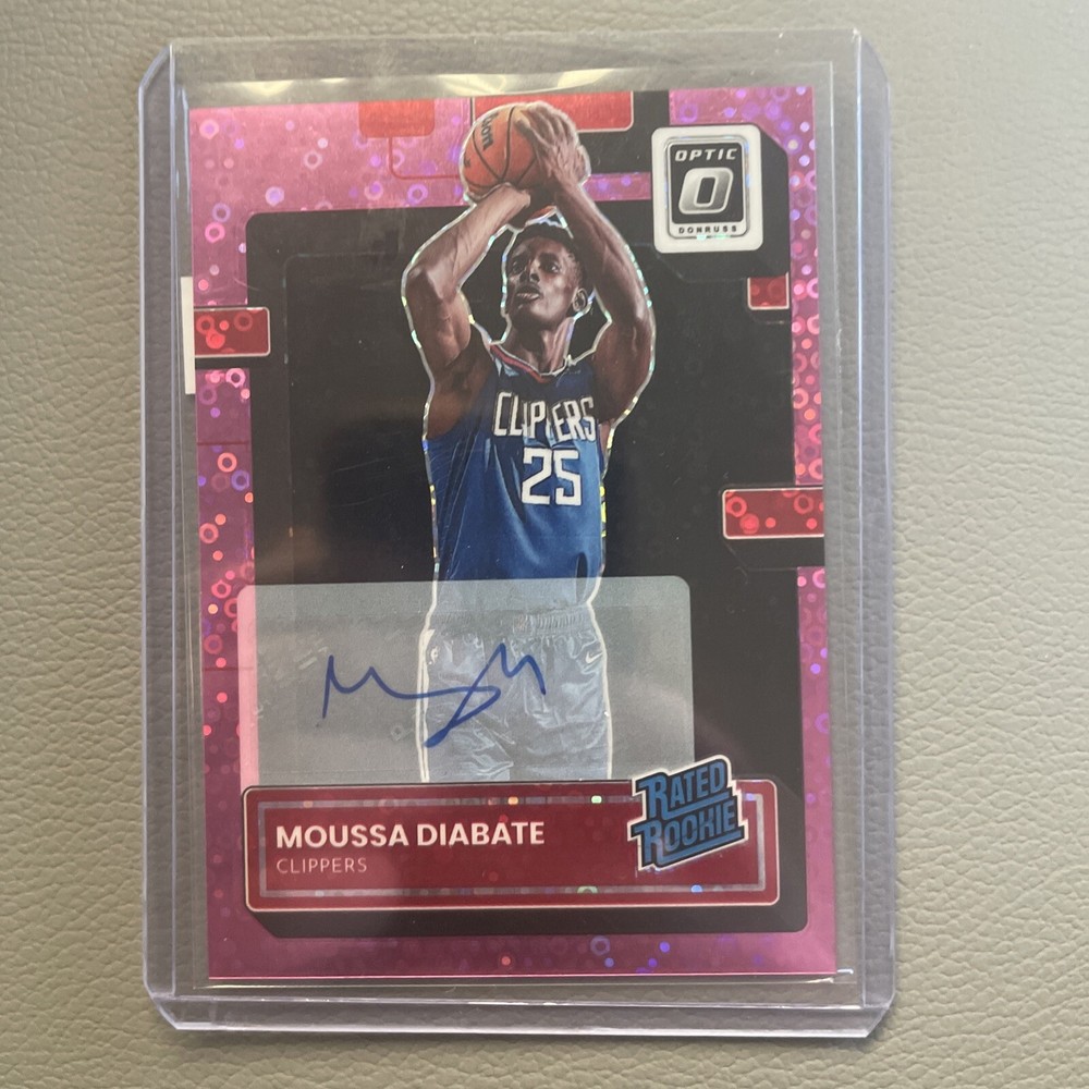 2022-23 Optic Pink Circles Autograph Moussa Diabate /25 🔥 GREAT CONDITION