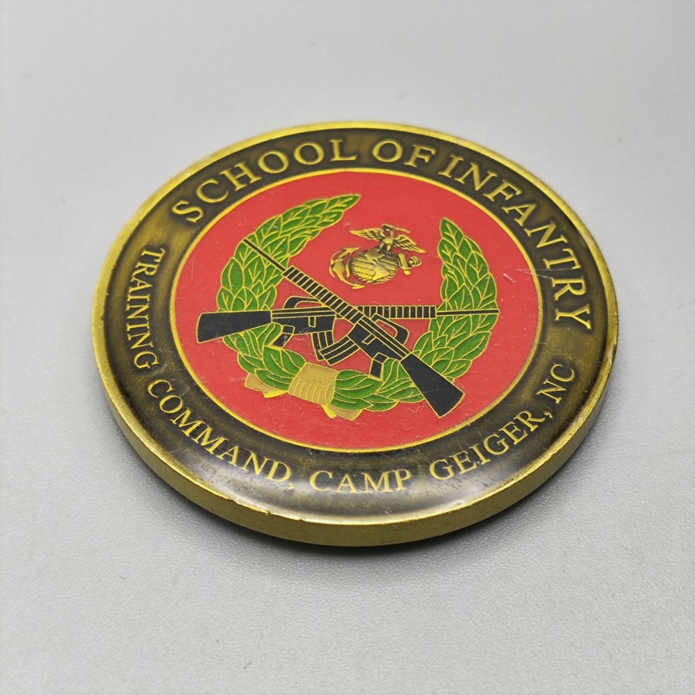US Marine Corps School of Infantry Training Command Camp Lejeune Challenge Coin