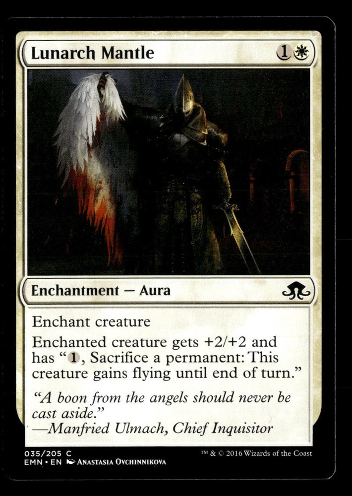 Lunarch Mantle MTG White Card #35 Eldritch Moon Magic the Gathering-image