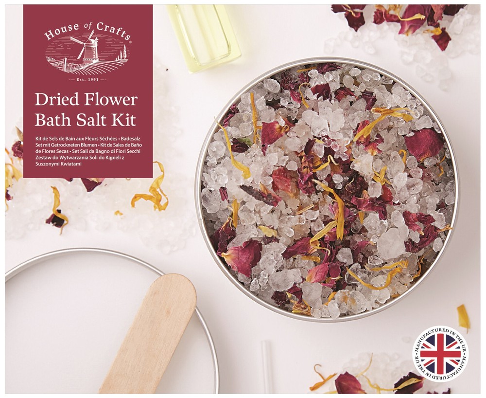 Customizable Mothers Day Dried Flower Bath Salt Kit by House Of Crafts for a DIY Pampering Gift-image