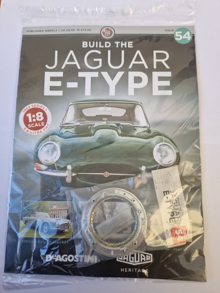 1/8 DEAGOSTINI BUILD YOUR OWN THE JAGUAR E-TYPE CAR ISSUE 54 INC PART
