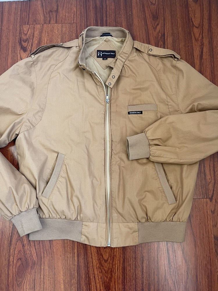 MEMBERS ONLY Europe Craft Bomber Jacket Brown Size 44 Windbreaker Zip Up-image