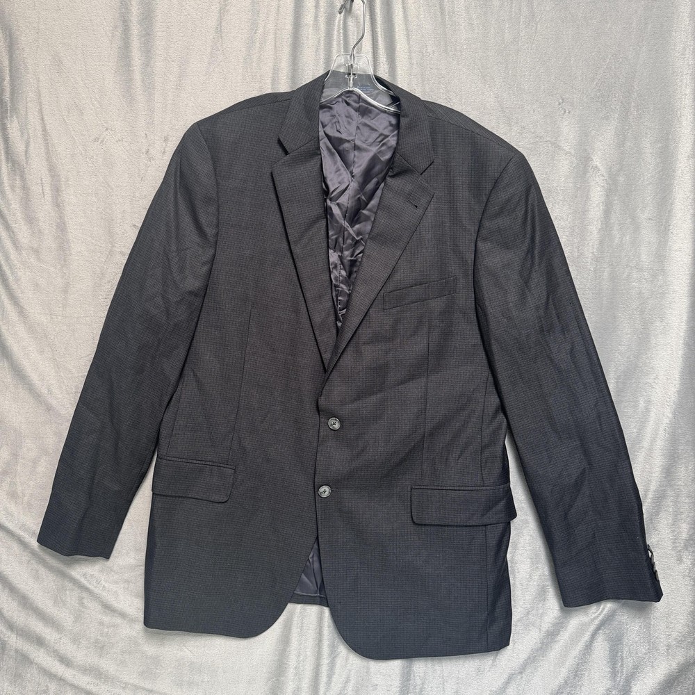 Joseph Abboud Blazer Mens 46L Gray 100% Wool Sport Coat Suit Jacket Made USA