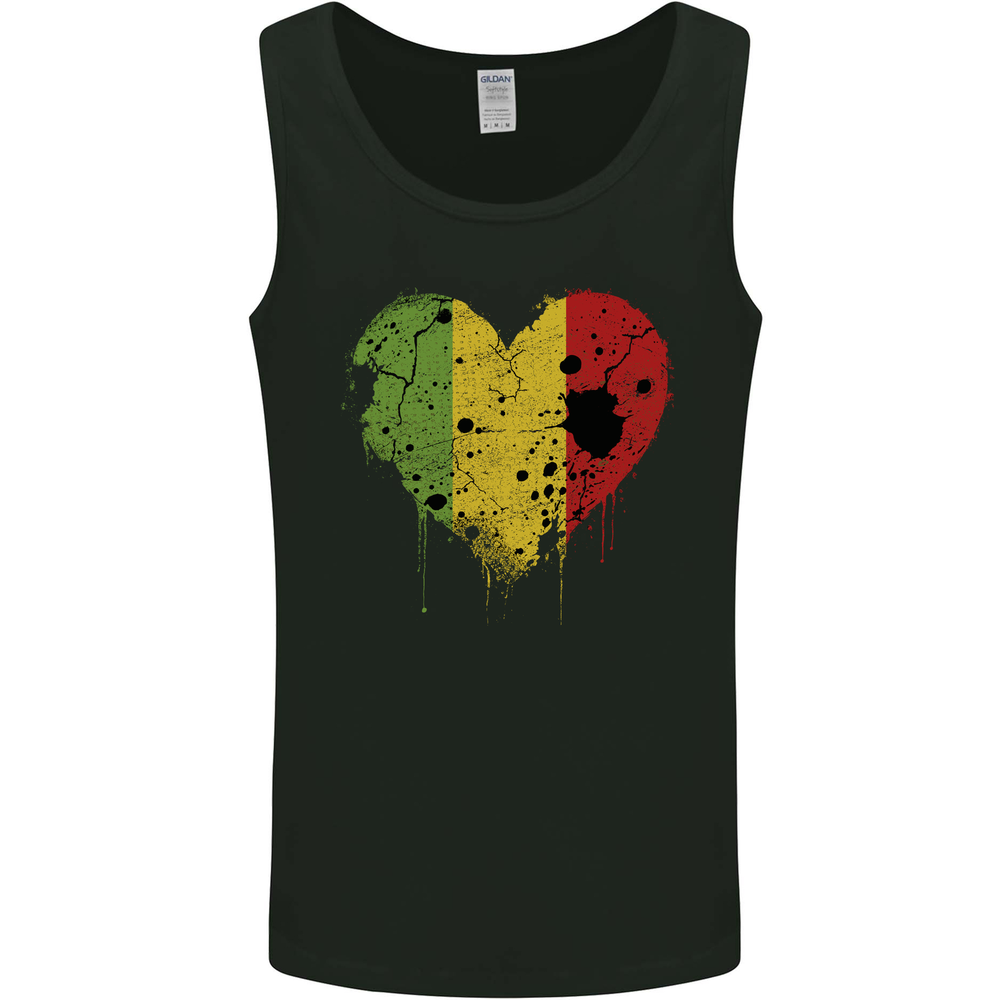 Love Mali Flag Malian Day Football Mens Vest Tank Top