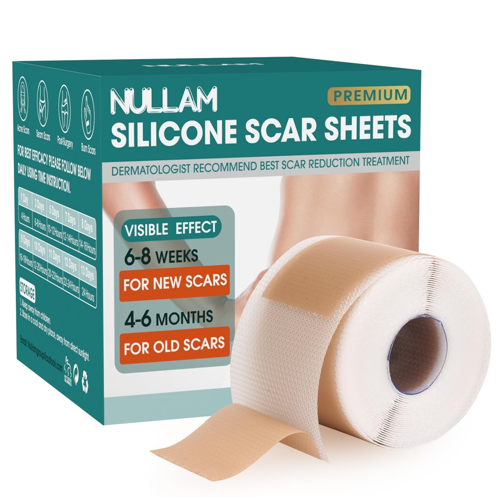 Silicone Scar Tape 1.6x158 Inch for Scar Removal and Healing
