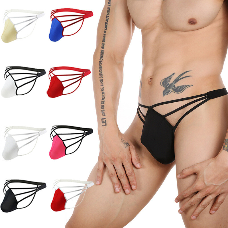 Men's Sexy Hollow-out G-strings Briefs Underwear Panties Underwear Thongs T-back