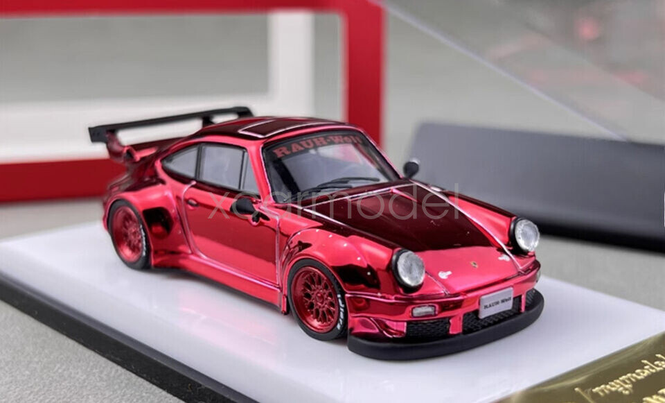 MC 1:64 Scale Plating Red RWB 930 Classic Racing Sports Diecast Metal Car Model