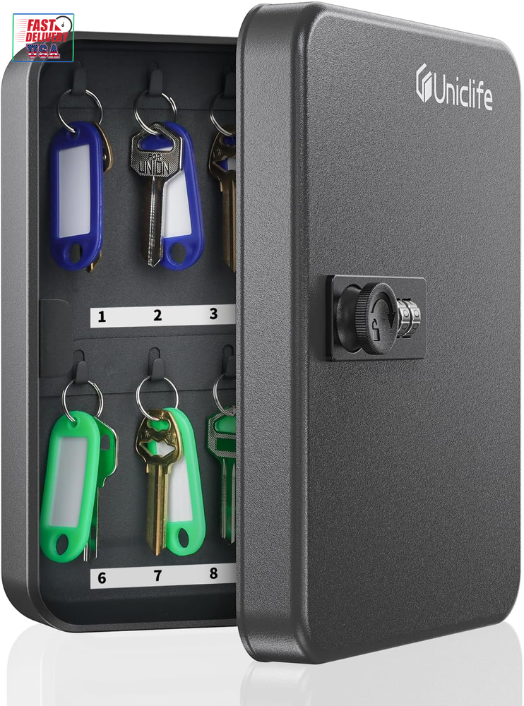 20 Position Key Cabinet with Combination Lock Resettable Black Digital Security