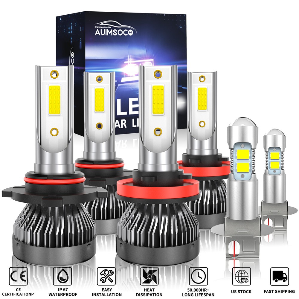 For Lexus GX470 Base Sport Utility 4-Door 4.7L 2003-2009 LED Headlight Fog Bulbs