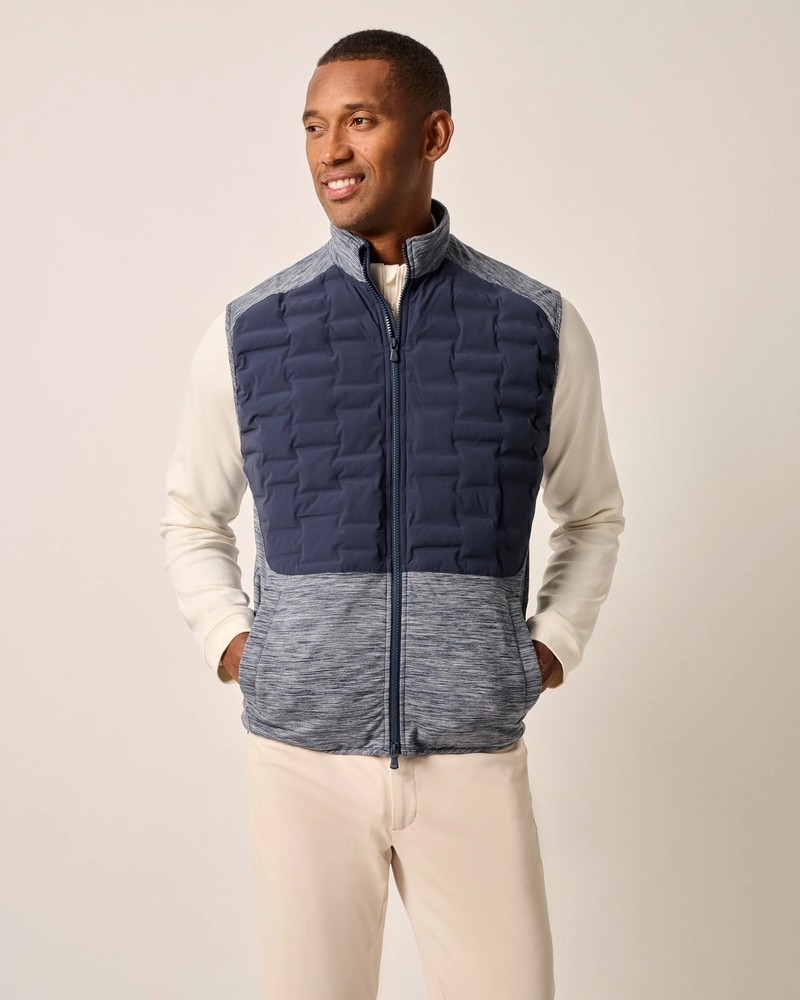 johnnie-O Ziglar Mixed Media Performance Vest Navy Size XL