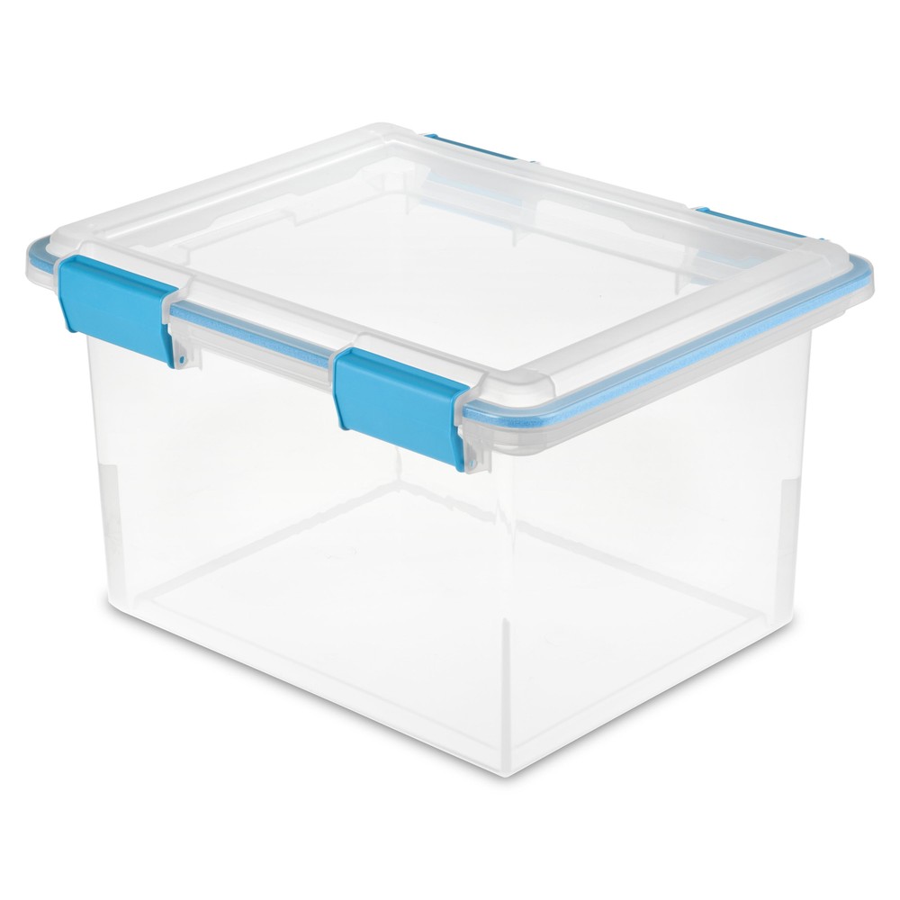 Sterilite 32 Quart Clear Small Storage Bin with Latching Lid