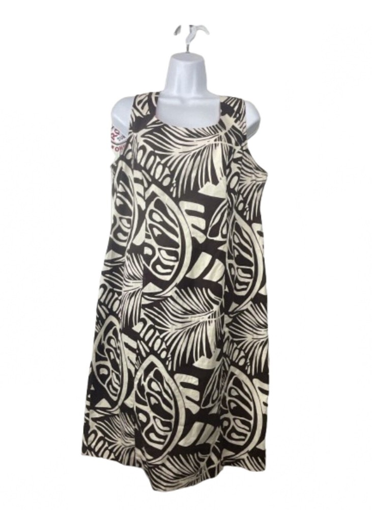 Signature by Robbie Bee Womens Floral Sleeveless Dress Size 16 Tropical Boho