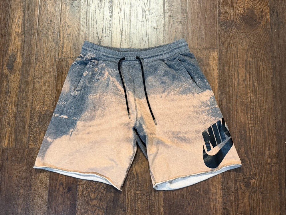 Nike 10” Athletic Sweat Shorts Men’s Large Acid Wash Tie Dye Activewear Outdoors