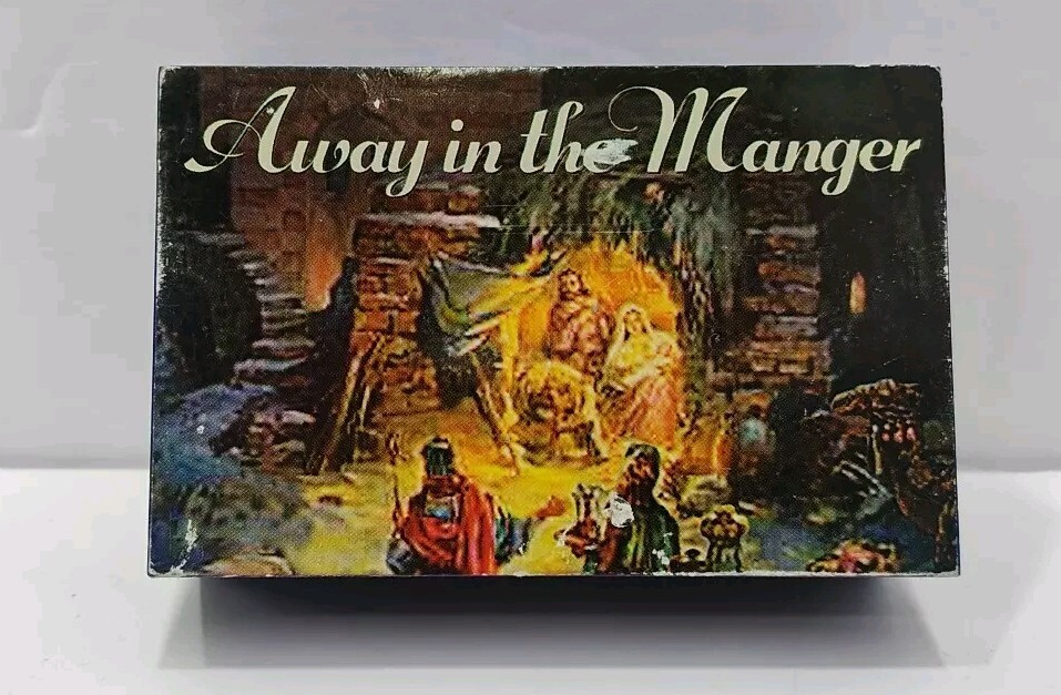 Gold Label Matchbox Melodies Miniature Music Box Animated Scene Away In Manger