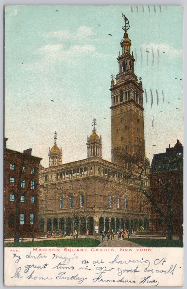 New York City Undivided Back Postcard Madison Square Garden