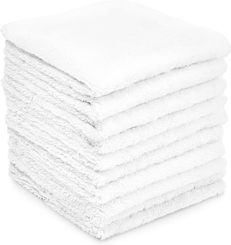 10-Pack Washable Microfiber Cleaning Cloths for Home & Car