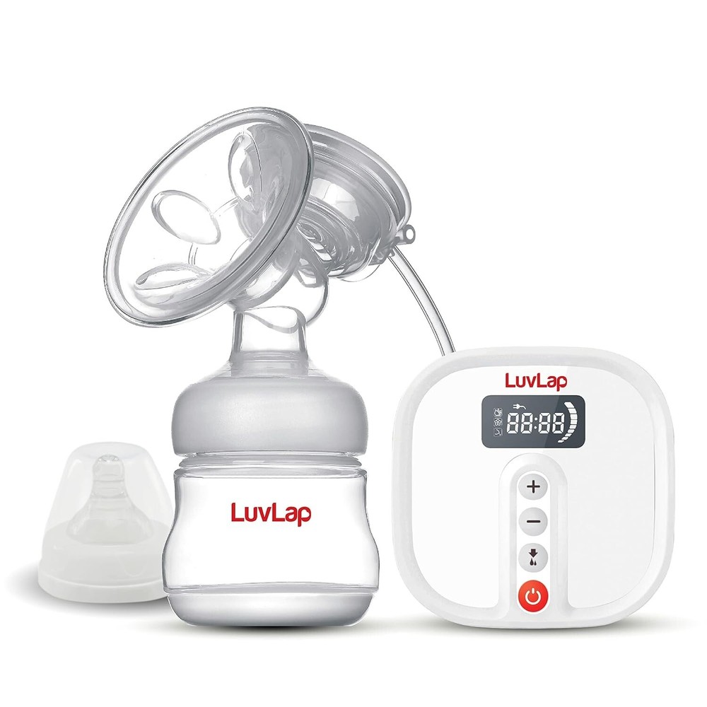 Luvlap Electric Breast Pump with 3 Phase Pumping, Rechargeable Battery BPA Free
