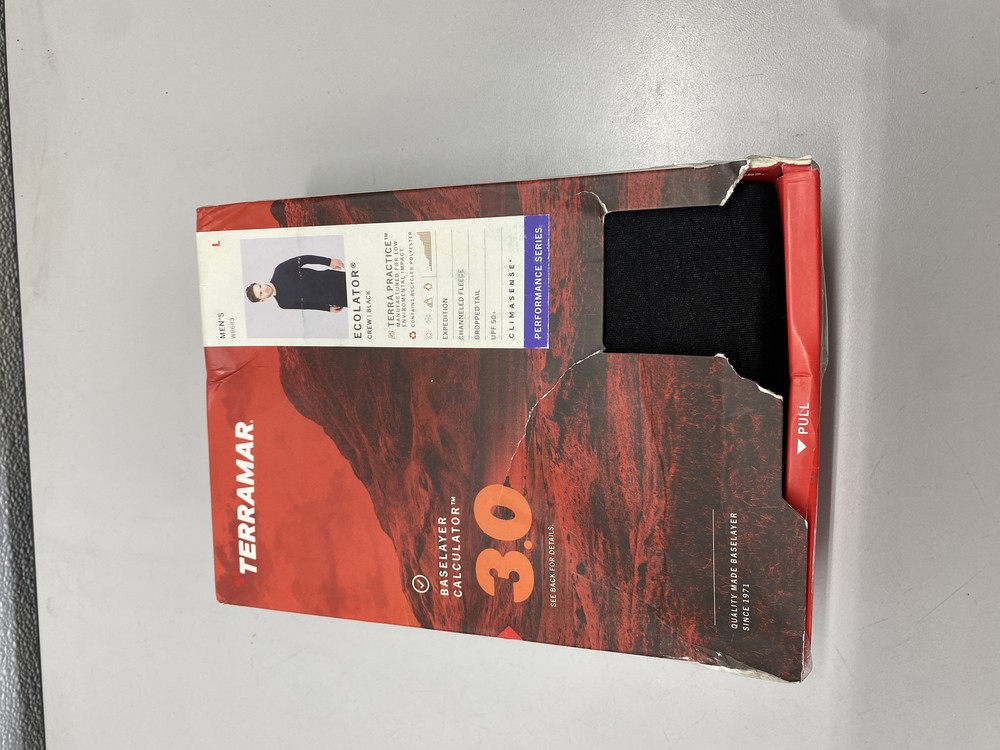 Terramar Mens 3.0 Heritage Heavyweight Fleece Base Layer Crew Shirt Size L