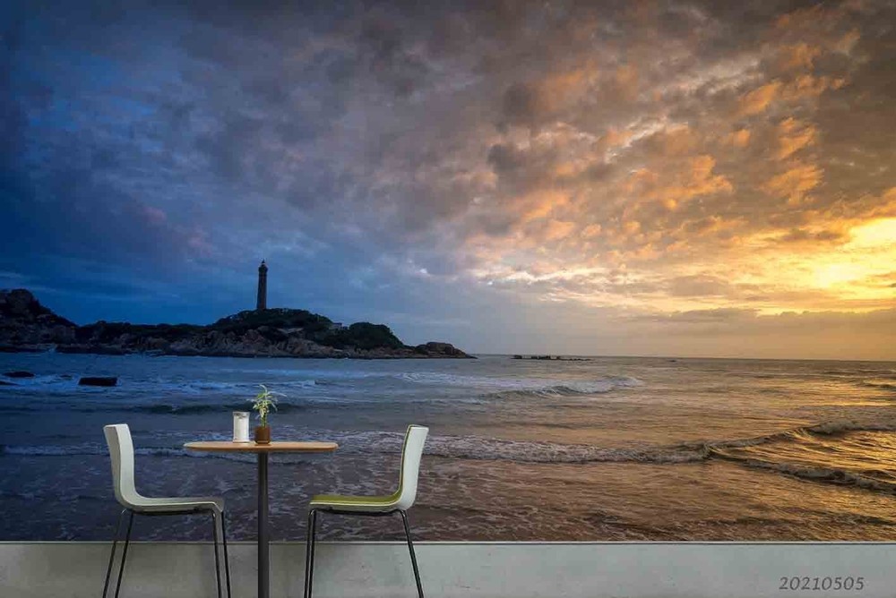 3D Sky Sea Sunset Landscape Wall Murals Wallpaper Murals Wall Sticker