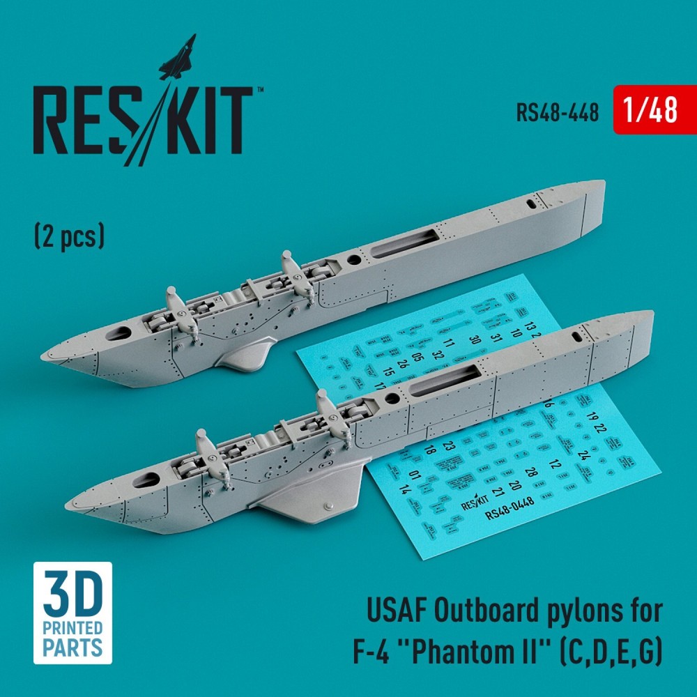 USAF F-4 Phantom II C,D,E,G Outboard Pylons 1:48 Scale ResKit RS48-0448 2pcs