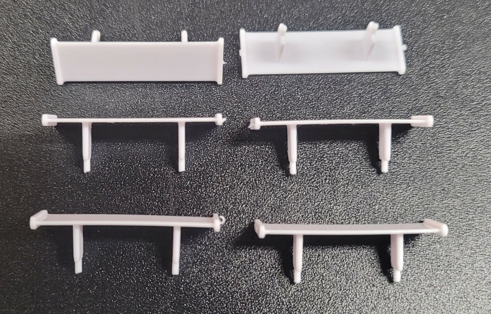 Set of 6 Plastic Rear Wings for HO Scale Slot Cars by JAG Hobbies - BP-0008C