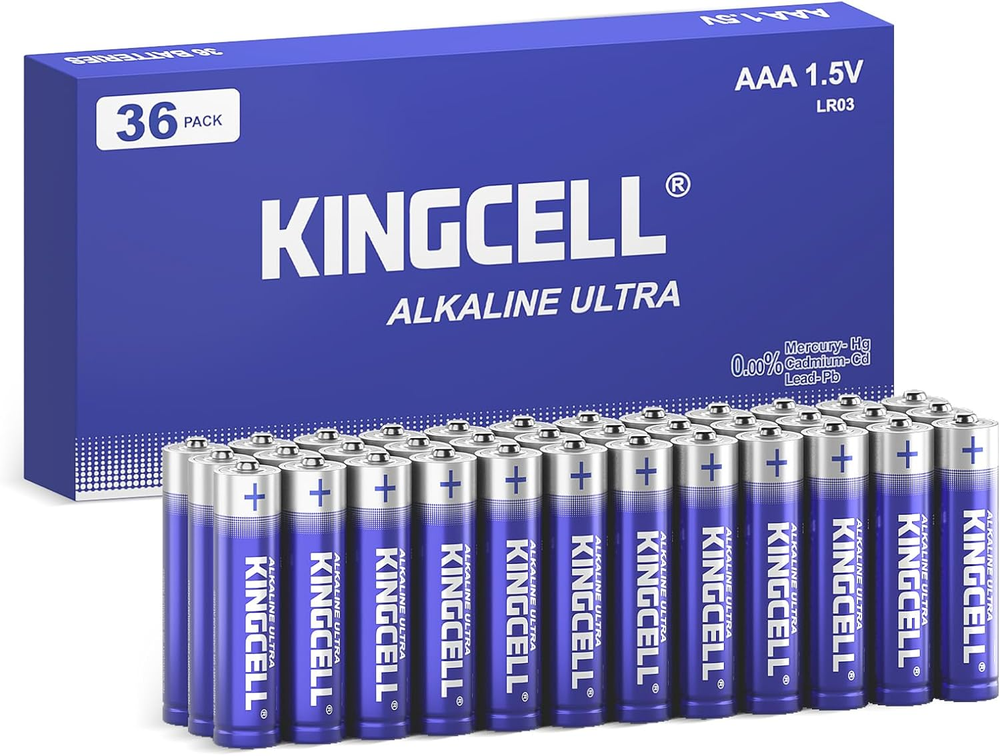 AAA batteries, 36-pack. Long-lasting power for toys, remotes, devices.