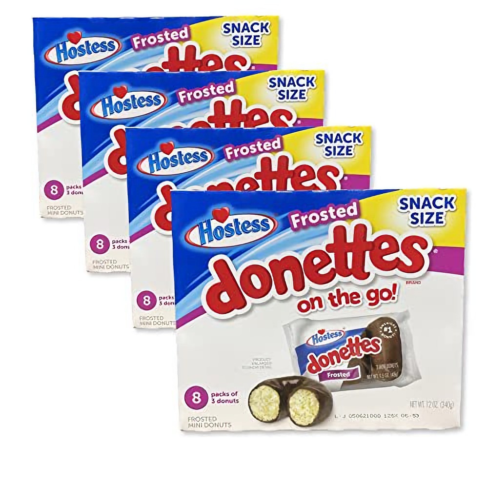 Hostess Chocolate Frosted Donettes Bulk Pack with 96 Donuts