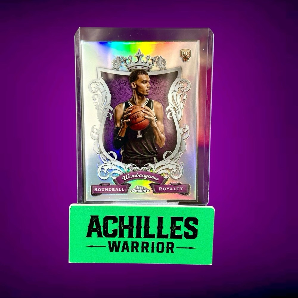 2023-24 Topps Chrome Spurs Victor Wembanyama Roundball Royalty Refractor RC