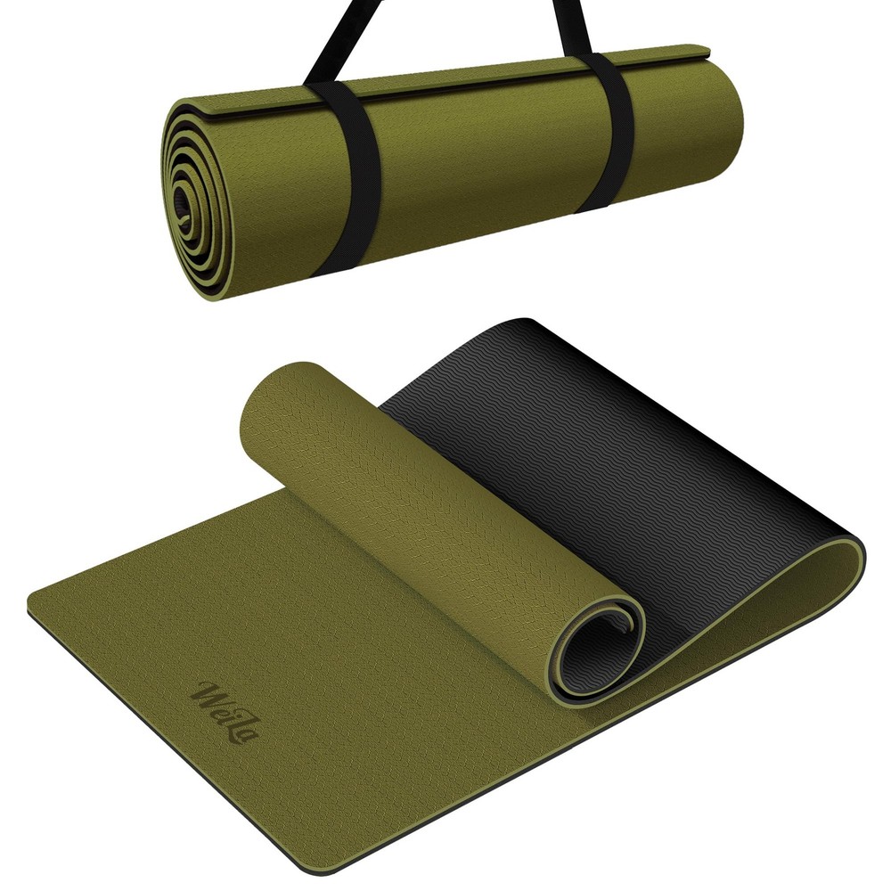 Non-slip TPE Yoga Mat for Women & Men 72x24 Double-Sided Workout Mat for Home Gym