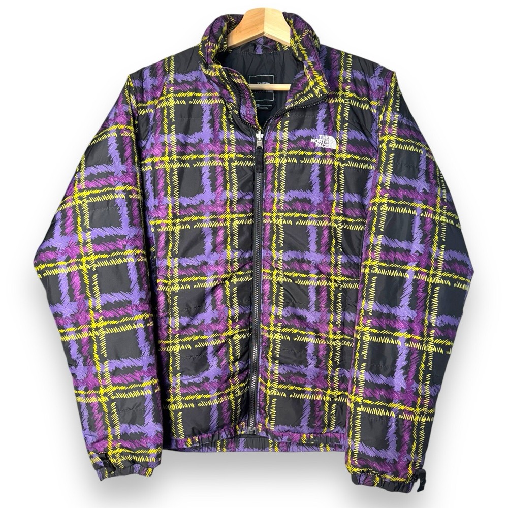 The North Face Women’s Puffer Jacket Lightweight Plaid Insulated Sz Large Shell