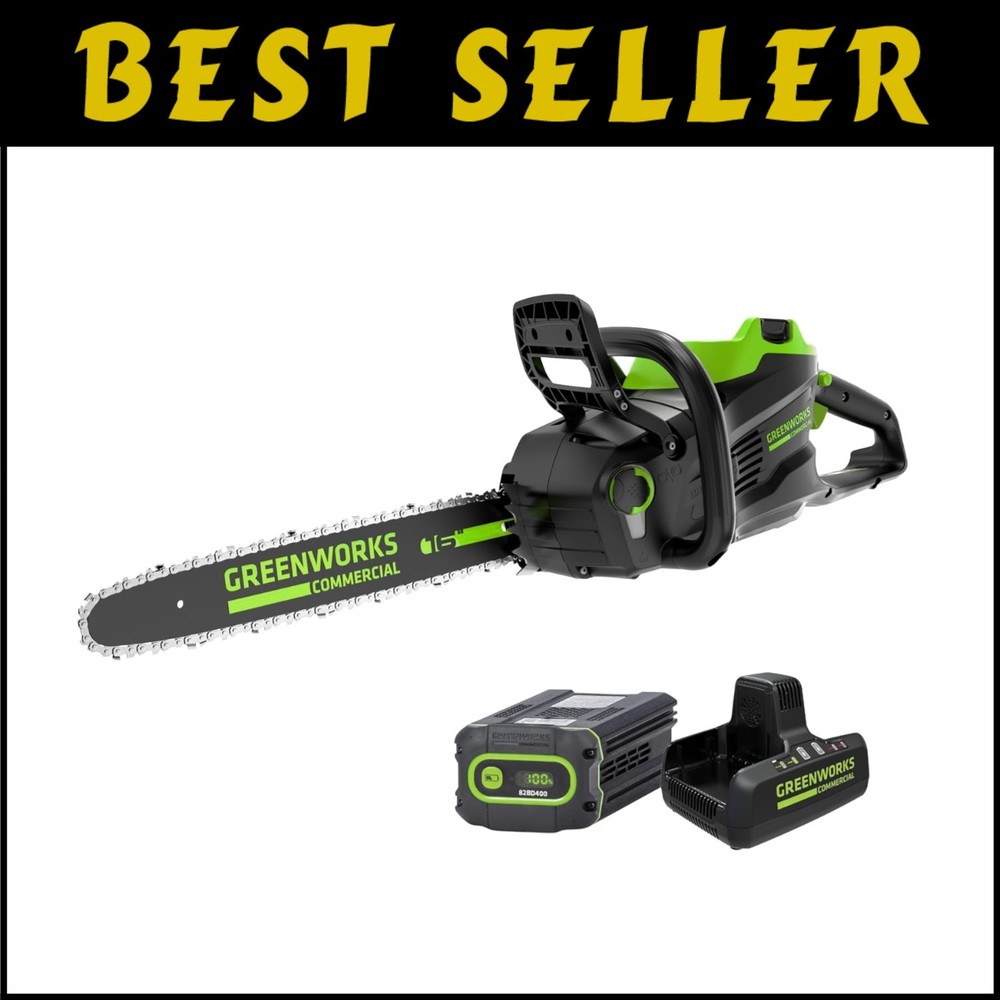 82V Cordless Chainsaw with 4.0Ah Battery – Lightweight & Powerful for Landscaping