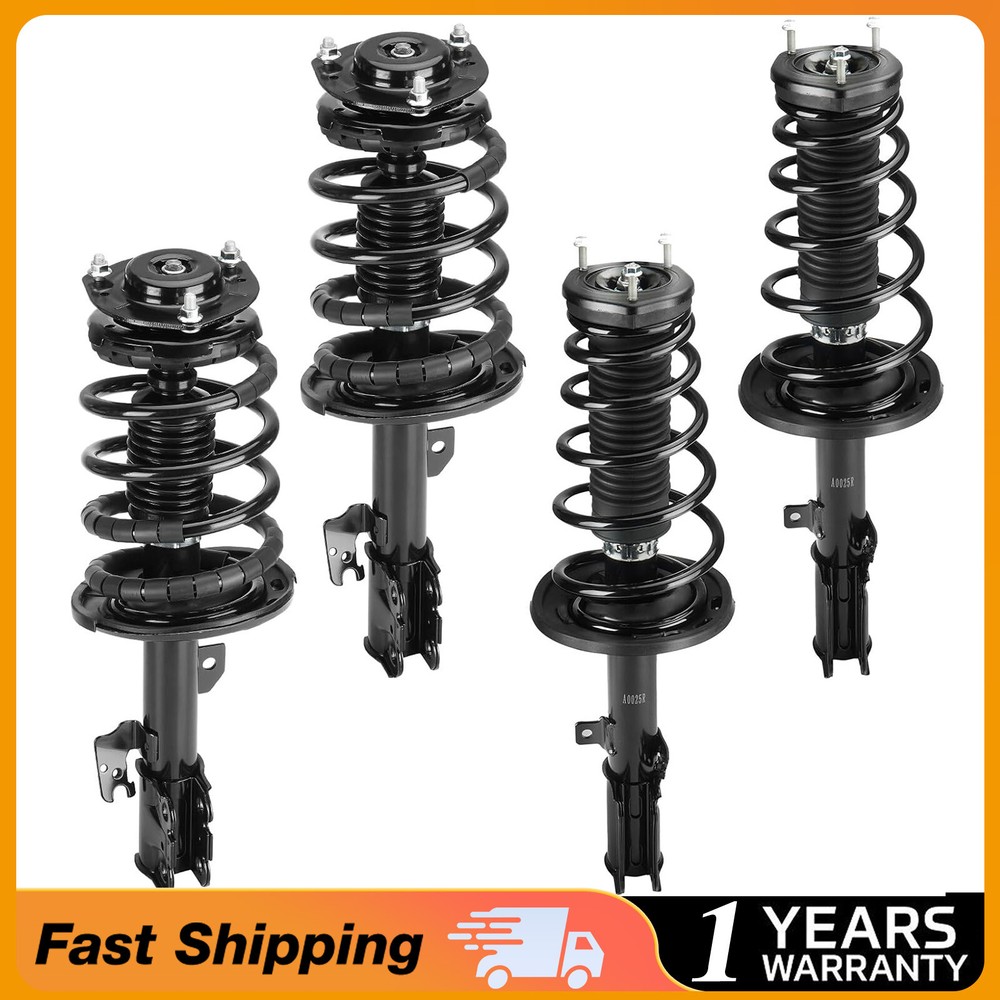 4pc Front+Rear Complete Shock Struts Assembly For 2007-2011 Toyota Camry Avalon