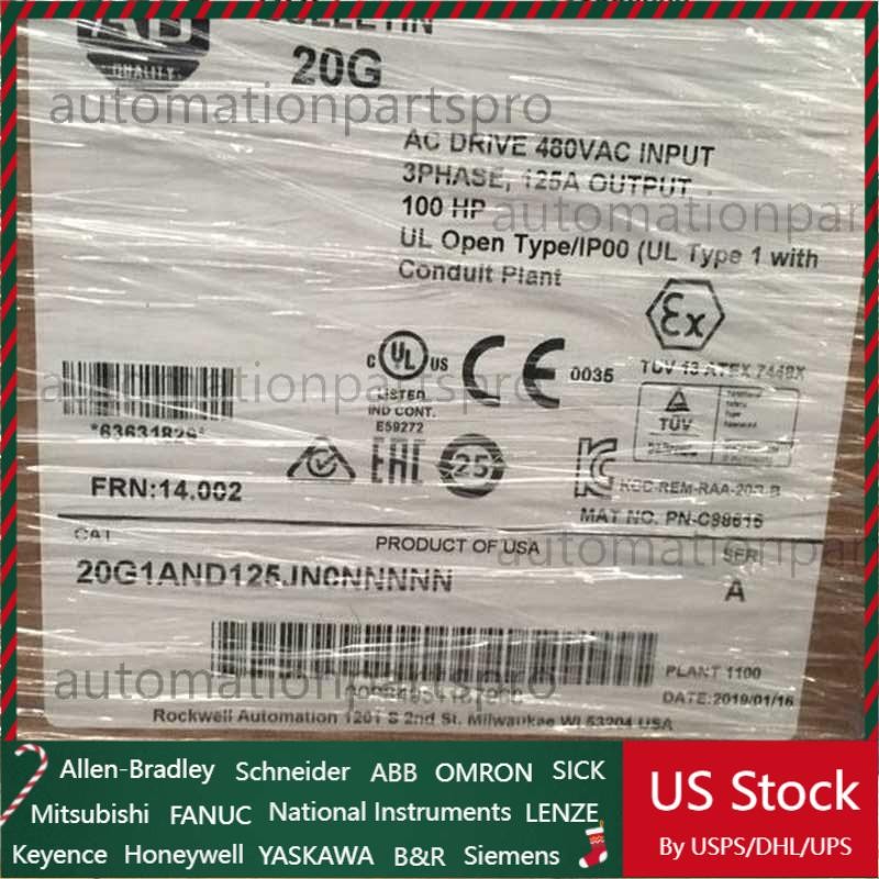 20G1AND125JN0NNNNN PowerFlex Air Cooled 755 AC Drive US Free Tax